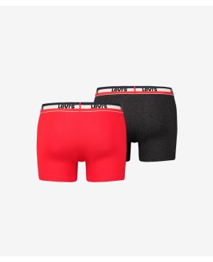 2PACK pánské boxerky Levis red/black 985016001 786