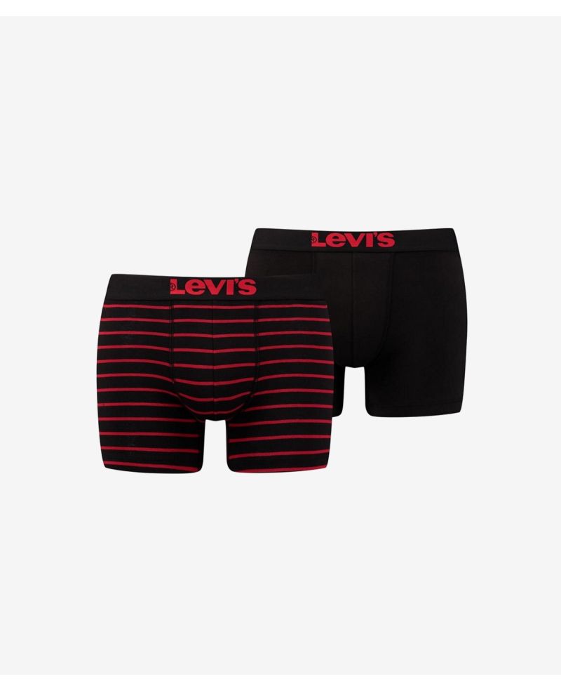 2PACK pánské boxerky Levis RED/BLACK 971001001 786
