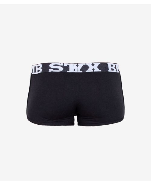 Pánské boxerky Styx bambusové sportovní guma černé