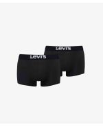 2PACK PÁNSKÉ BOXERKY LEVIS BASIC JET BLACK - ChlapskáZásilka.cz