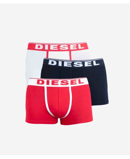 3PACK pánské boxerky Diesel červený mix
