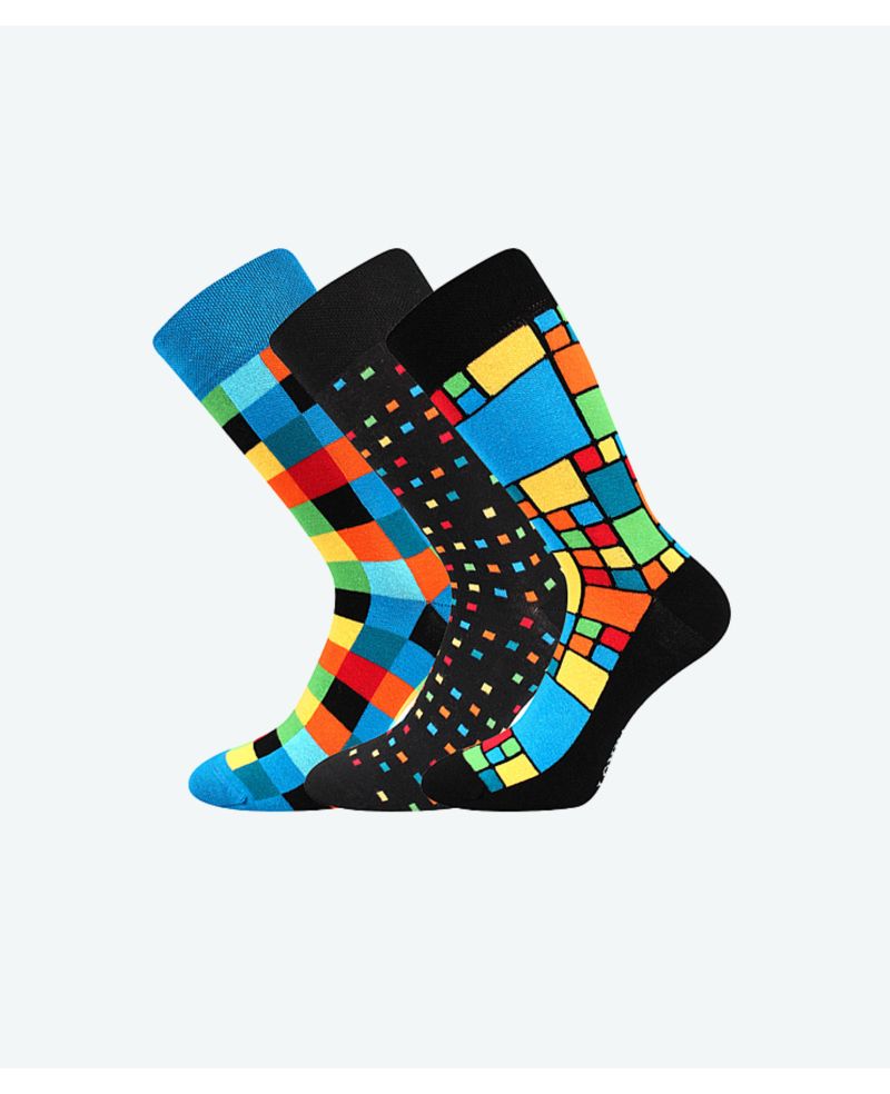 Barevné ponožky Dikarus mix B, 3 páry