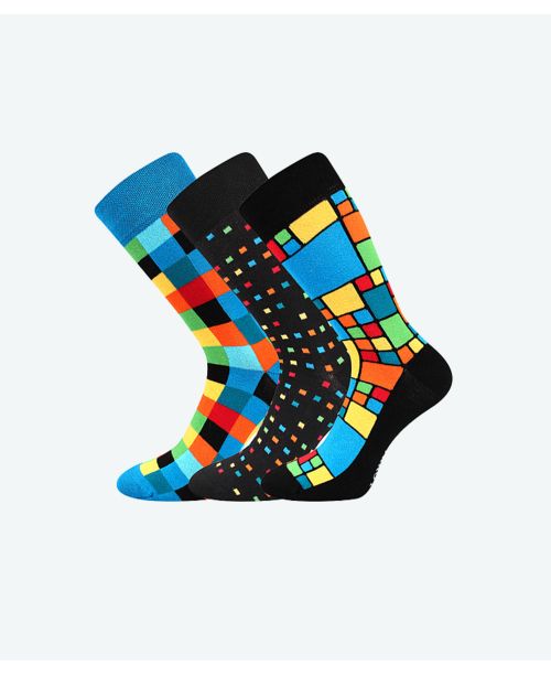 Barevné ponožky Dikarus mix B, 3 páry