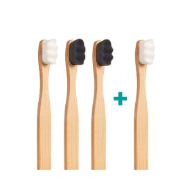 3+1 Ultrajemný zubní kartáček Nanosmile Eco Black&White