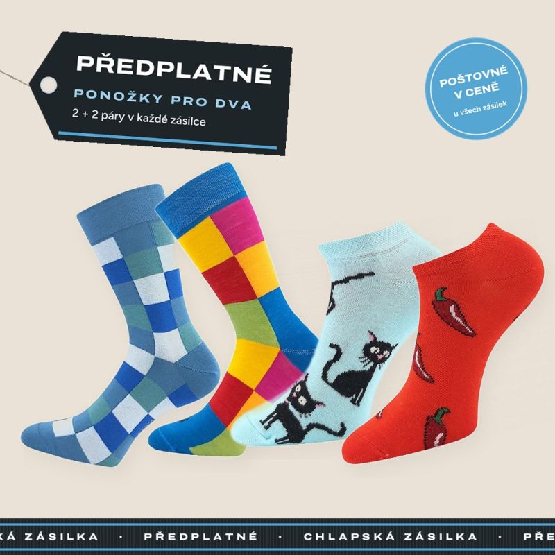 Předplatné ponožek – pro dva