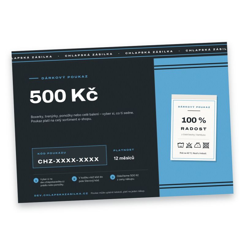 Dárkový poukaz pro něj – 500 Kč