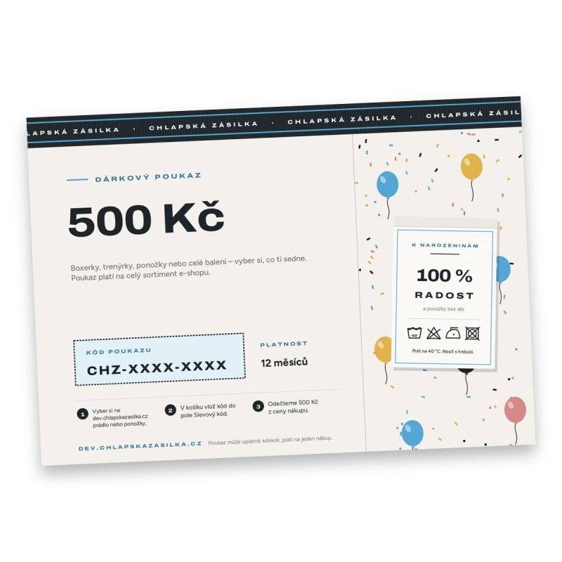 Dárkový poukaz k příležitosti – 500 Kč