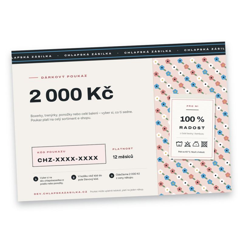 Dárkový poukaz pro ni – 2 000 Kč