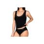 Dámská bambusová košilka Bamboo Seamless 010 s krajkou černá