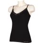 Dámská bambusová košilka Bamboo Seamless 012 s krajkou černá