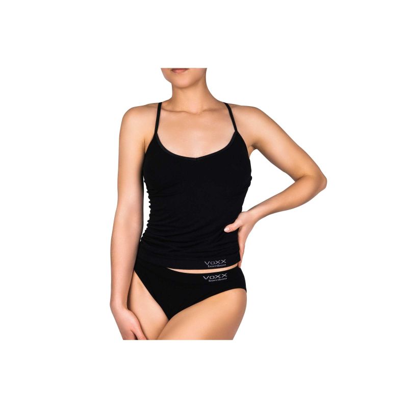 Dámská bambusová košilka Bamboo Seamless 013 bezešvá černá