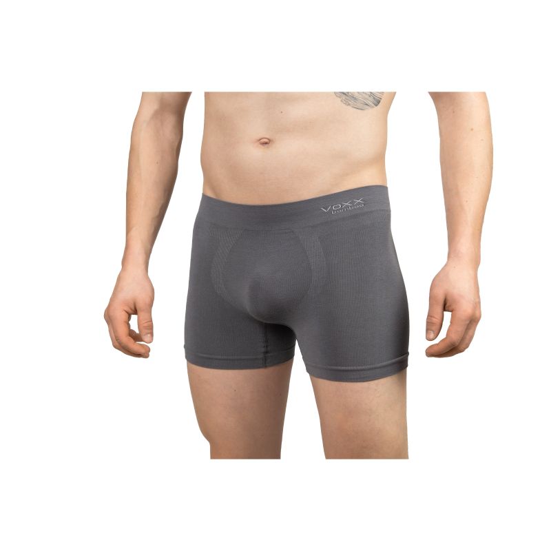 Pánské bambusové boxerky Bamboo Seamless 030 bezešvé tmavě šedé