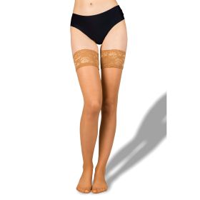 Samodržící punčochy Lady hold-ups 20 DEN opálené