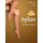 Dámské silonkové podkolenky Nylon knee-socks 20 DEN camel 2 páry v balení