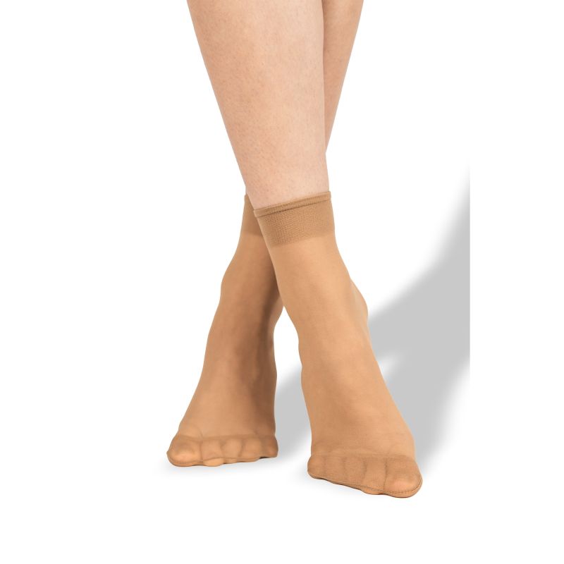 Dámské silonkové ponožky Nylon socks 20 DEN golden 5 párů v balení