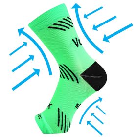 Návlek na kotník kompresní Protect s ionty stříbra neon zelený