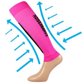 Návleky na lýtko kompresní Flex neon růžové