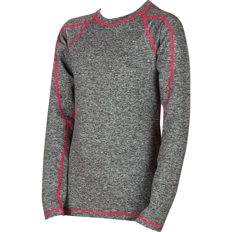 Dětské tričko Solid 08 thermo šedé melé/magenta