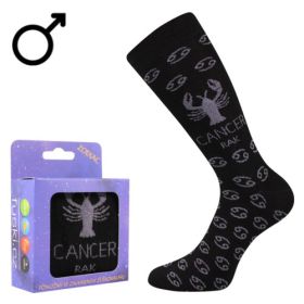 Ponožky se znamením zvěrokruhu Zodiac v krabičce rak černé