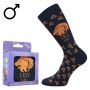 Ponožky se znamením zvěrokruhu Zodiac v krabičce lev tmavě modré