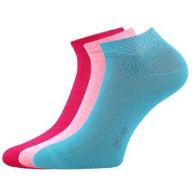Nízké jednobarevné ponožky Hoho 3pack mix barevné (3 páry)