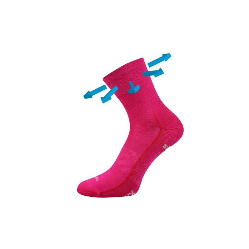 Sportovní bambusové ponožky Baeron magenta