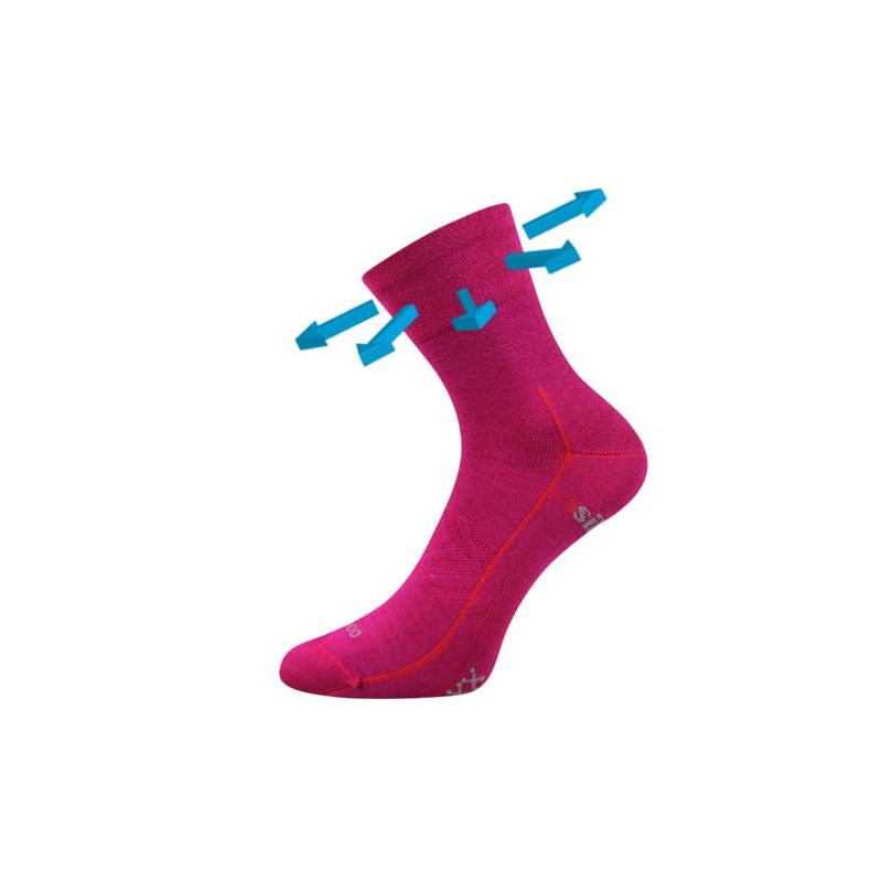 Sportovní bambusové ponožky Baeron fuxia