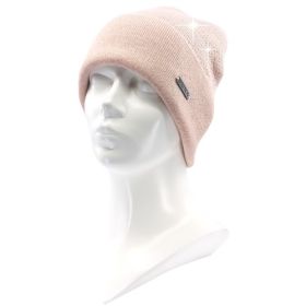 Dámská pletená čepice Carina s lurexem růžová