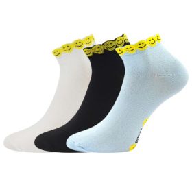 Dámské nízké ponožky Piki 68 letní mix smile (3 páry)