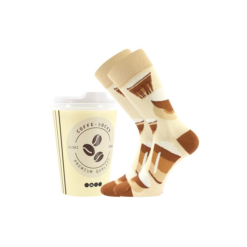 Ponožky v kelímku s motivem kávy Coffee vzor 3