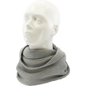 Dámská pletená šála Terracana kruhová s viskózou šedá