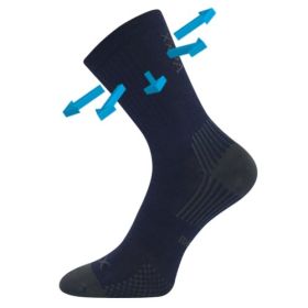 Dětské slabé ponožky z merino Optimalik s ionty stříbra tmavě modré