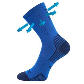 Dětské slabé ponožky z merino Optimalik s ionty stříbra modré