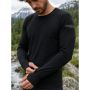 Funkční pánské tričko Merinowool 03 slim s dlouhým rukávem černé