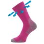 Slabé ponožky z merino Optimus s ionty stříbra fuxia