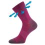 Dětské slabé ponožky z merino Optimalik s ionty stříbra fuxia