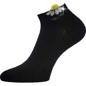 Dámské elegantní ponožky Flitana 02 s kamínky černé