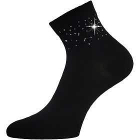 Dámské elegantní ponožky Flitana 03 s kamínky černé