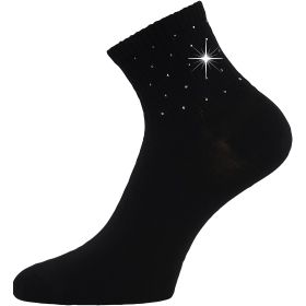Dámské elegantní ponožky Flitana 04 s kamínky černé