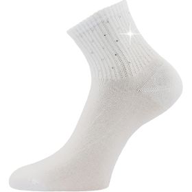 Dámské elegantní ponožky Flitana 04 s kamínky bílé