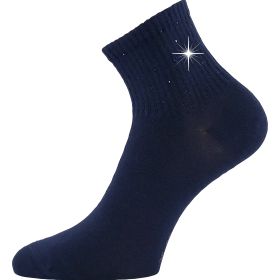 Dámské elegantní ponožky Flitana 04 s kamínky tmavě modré
