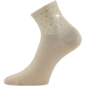 Dámské elegantní ponožky Flitana 04 s kamínky béžové