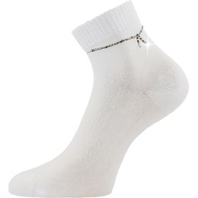 Dámské elegantní ponožky Flitana 05 s kamínky bílé
