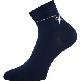 Dámské elegantní ponožky Flitana 05 s kamínky tmavě modré