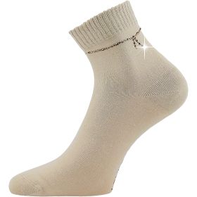 Dámské elegantní ponožky Flitana 05 s kamínky béžové