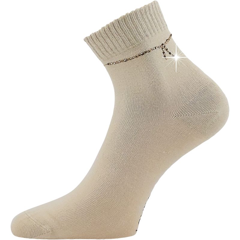 Dámské elegantní ponožky Flitana 05 s kamínky béžové
