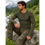 Funkční pánské tričko Merinowool 03 slim s dlouhým rukávem khaki
