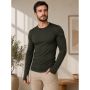 Funkční pánské tričko Merinowool 03 slim s dlouhým rukávem khaki