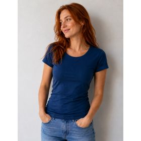 Funkční dámské tričko Merinowool 10 slim s krátkým rukávem jeans