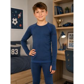 Funkční dětské tričko Merinowool 21 s dlouhým rukávem jeans/modrá